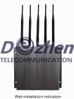 High Power Cellular Signal Jammer , 3G 4G Wimax Cell Phone Scrambler 5 Bands